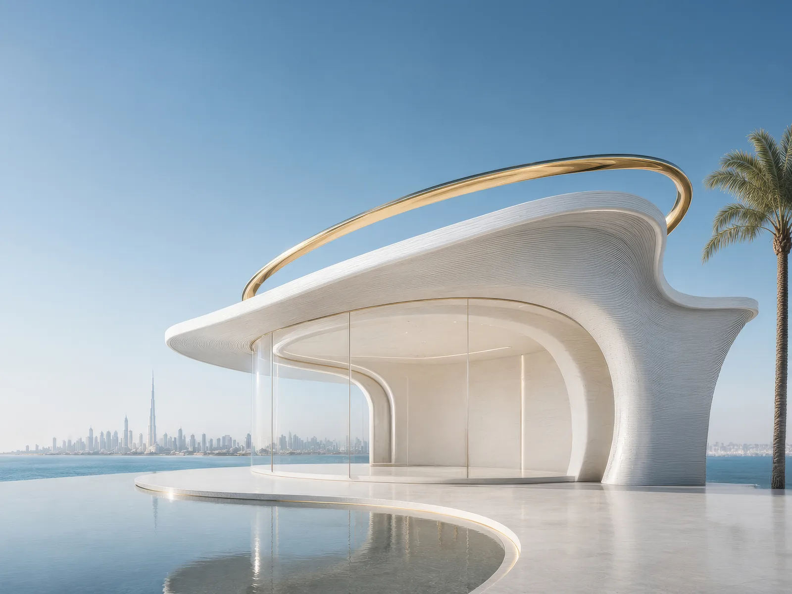 Architectural form — gold ring