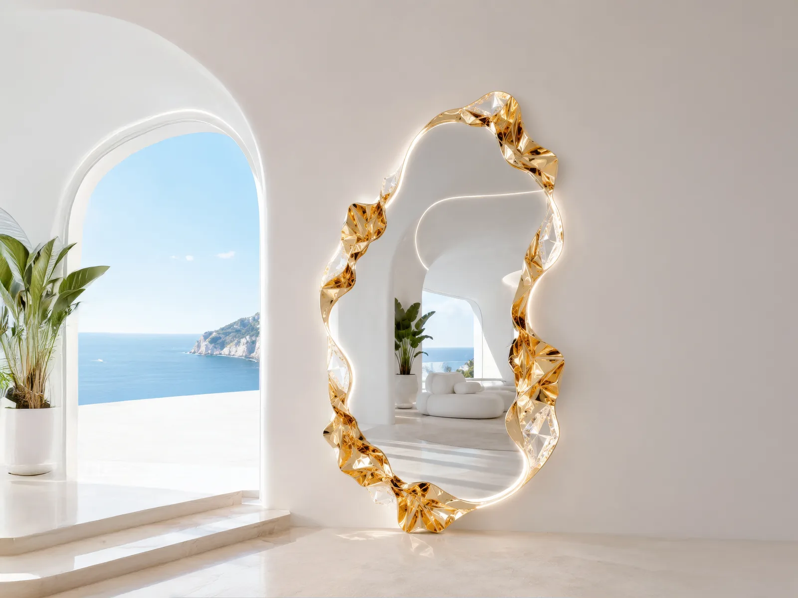 Gold mirror